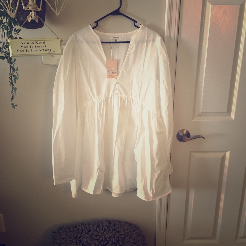 Misguided White Shirt Dress
